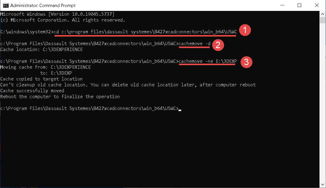 Screenshot della finestra del prompt dei comandi CMD di Windows