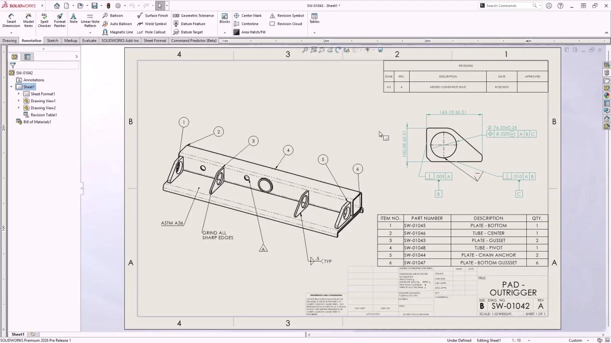 Screenshot demonstrating improved magnetic line support for drawing annotations